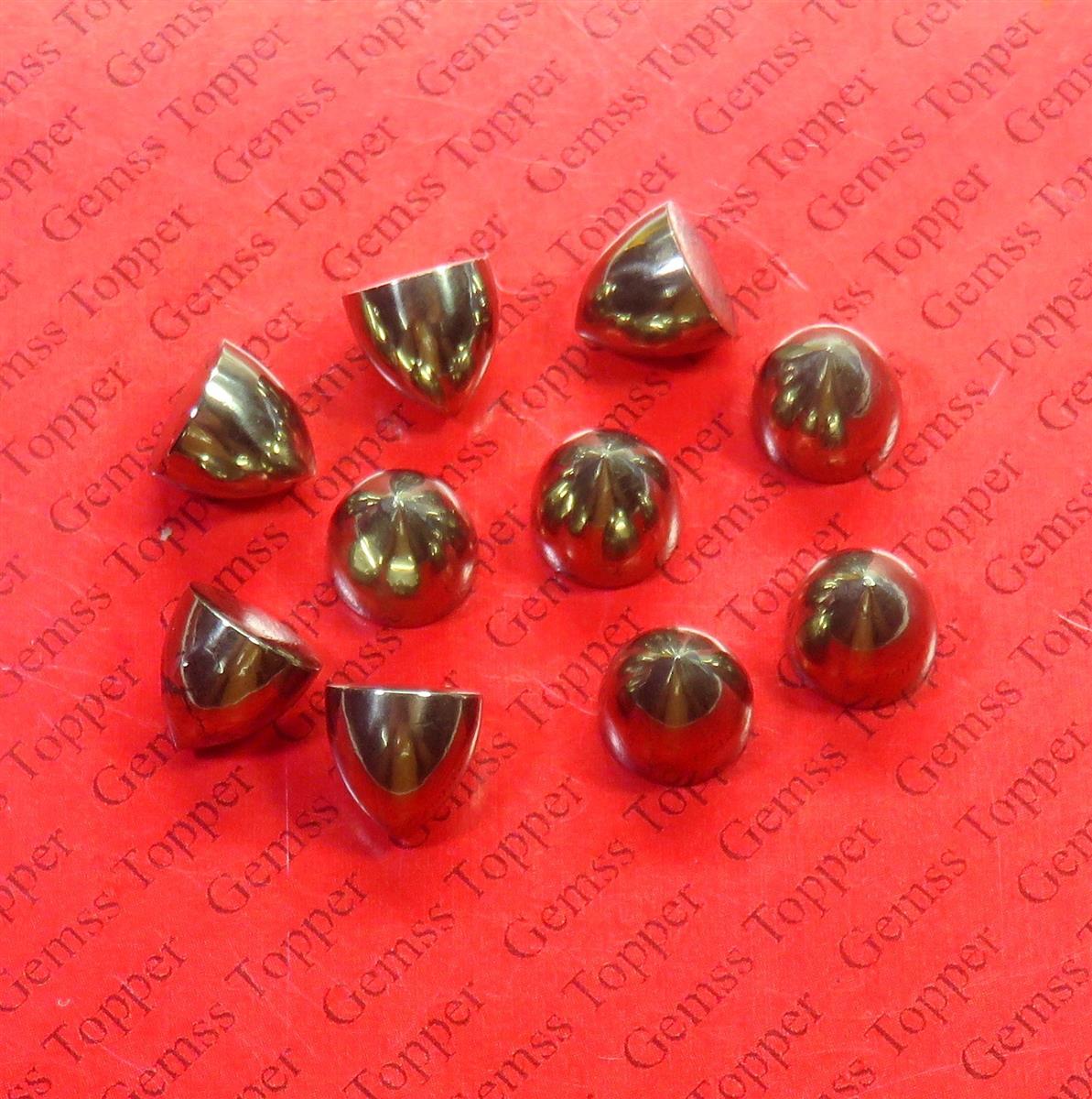 Pyrite 10x10 mm Bullet Cabochon